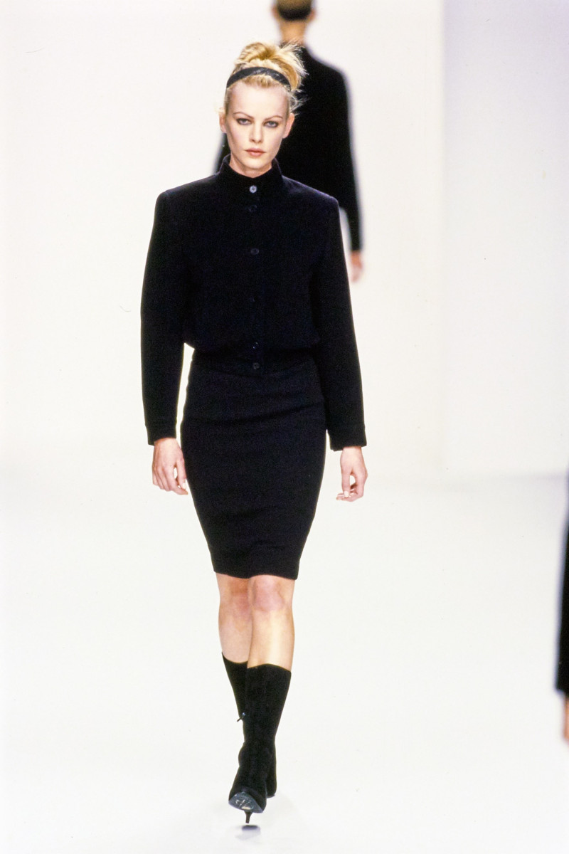 Emma Balfour featured in  the Calvin Klein 205W39NYC fashion show for Autumn/Winter 1995