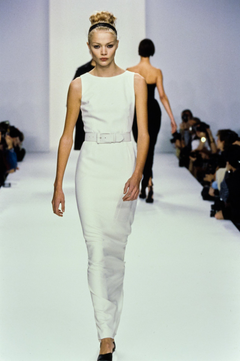 Jodie Kidd featured in  the Calvin Klein 205W39NYC fashion show for Autumn/Winter 1995