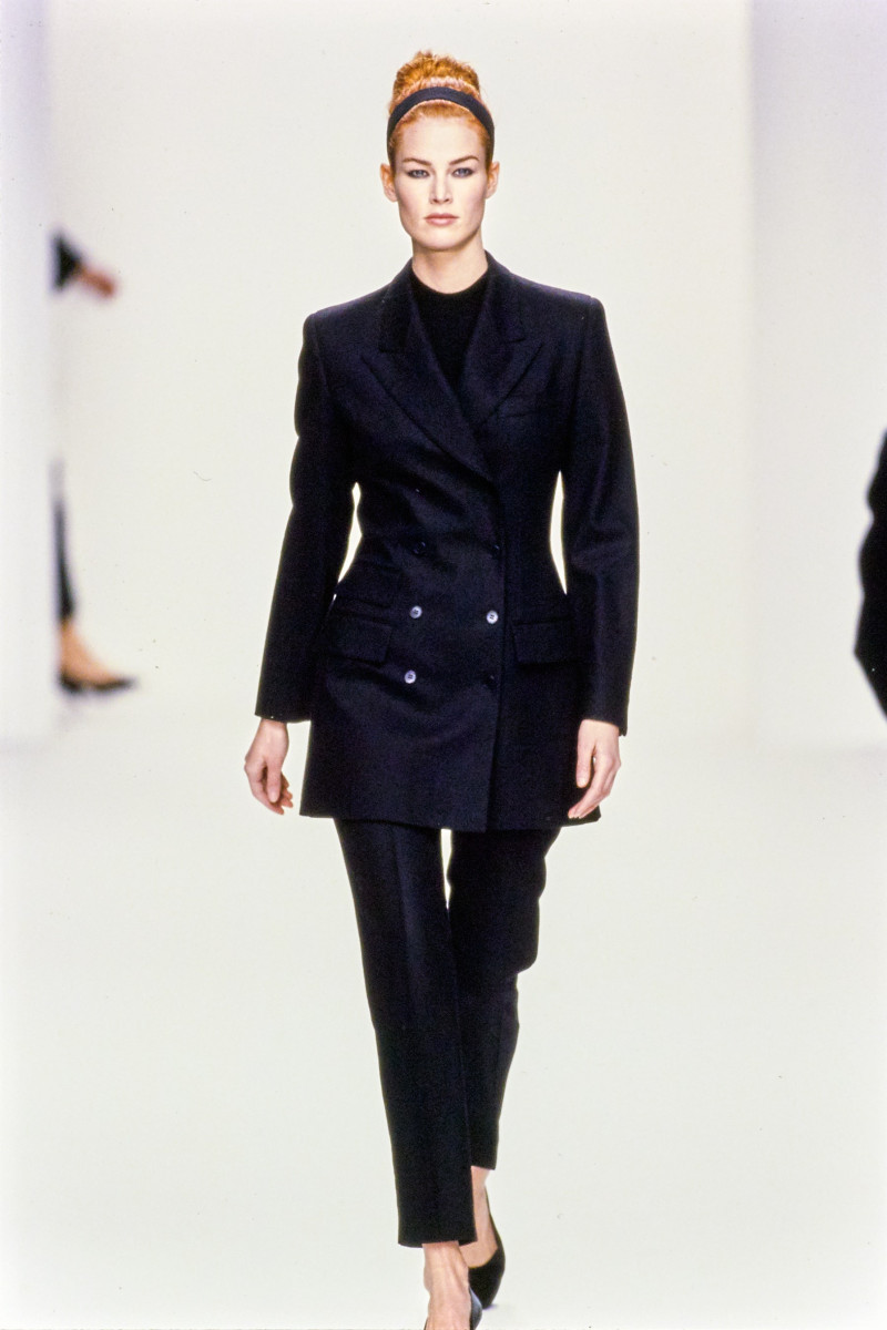 Meghan Douglas featured in  the Calvin Klein 205W39NYC fashion show for Autumn/Winter 1995