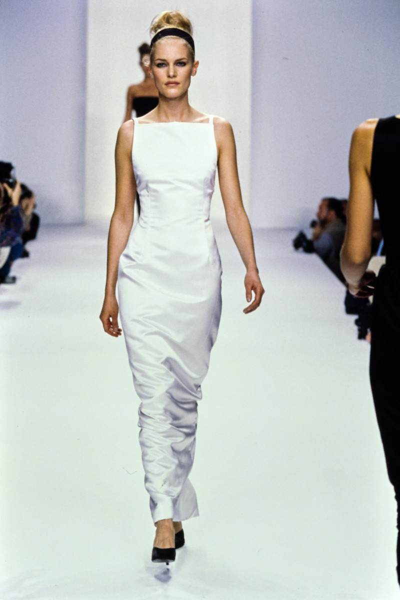 Anna Klevhag featured in  the Calvin Klein 205W39NYC fashion show for Autumn/Winter 1995