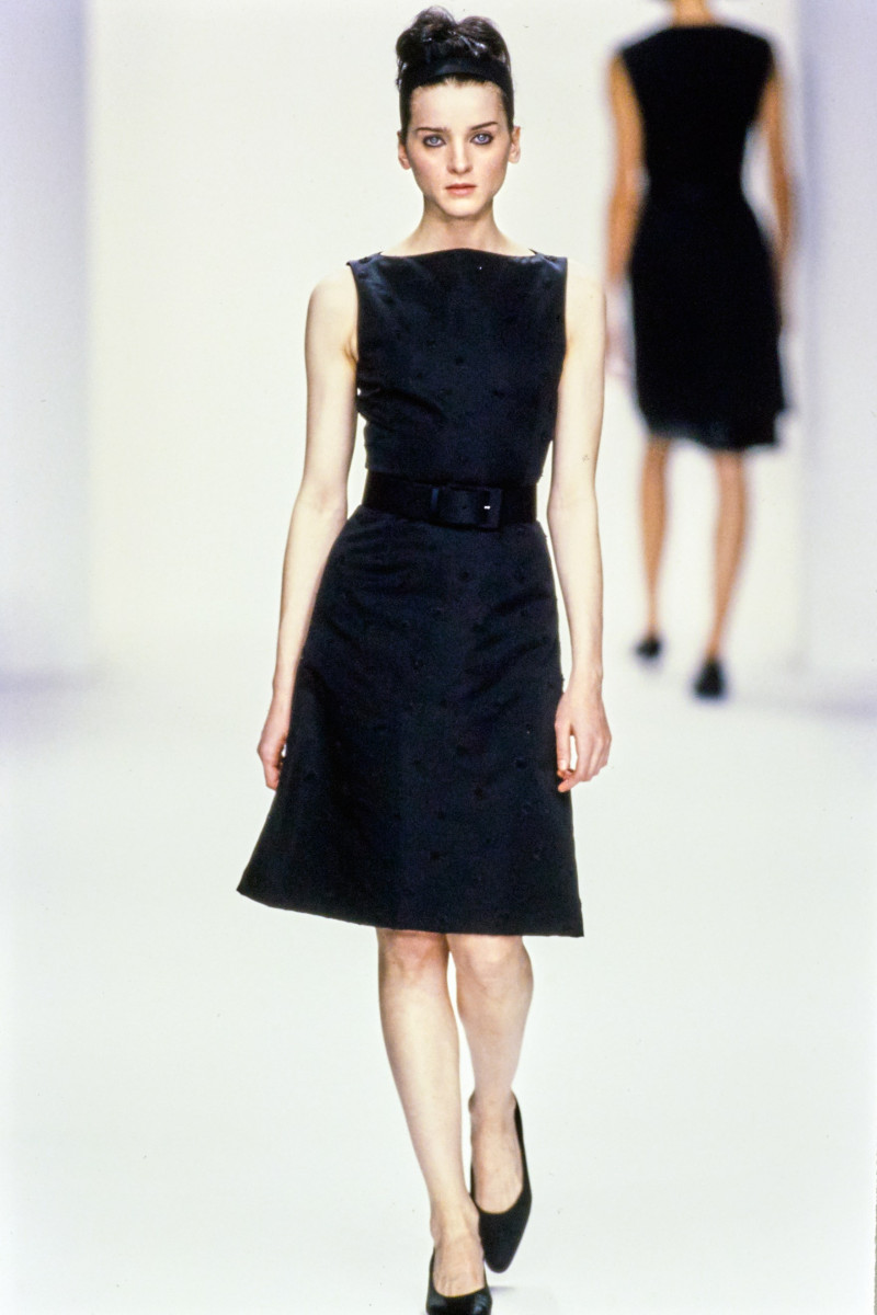 Michele Hicks featured in  the Calvin Klein 205W39NYC fashion show for Autumn/Winter 1995
