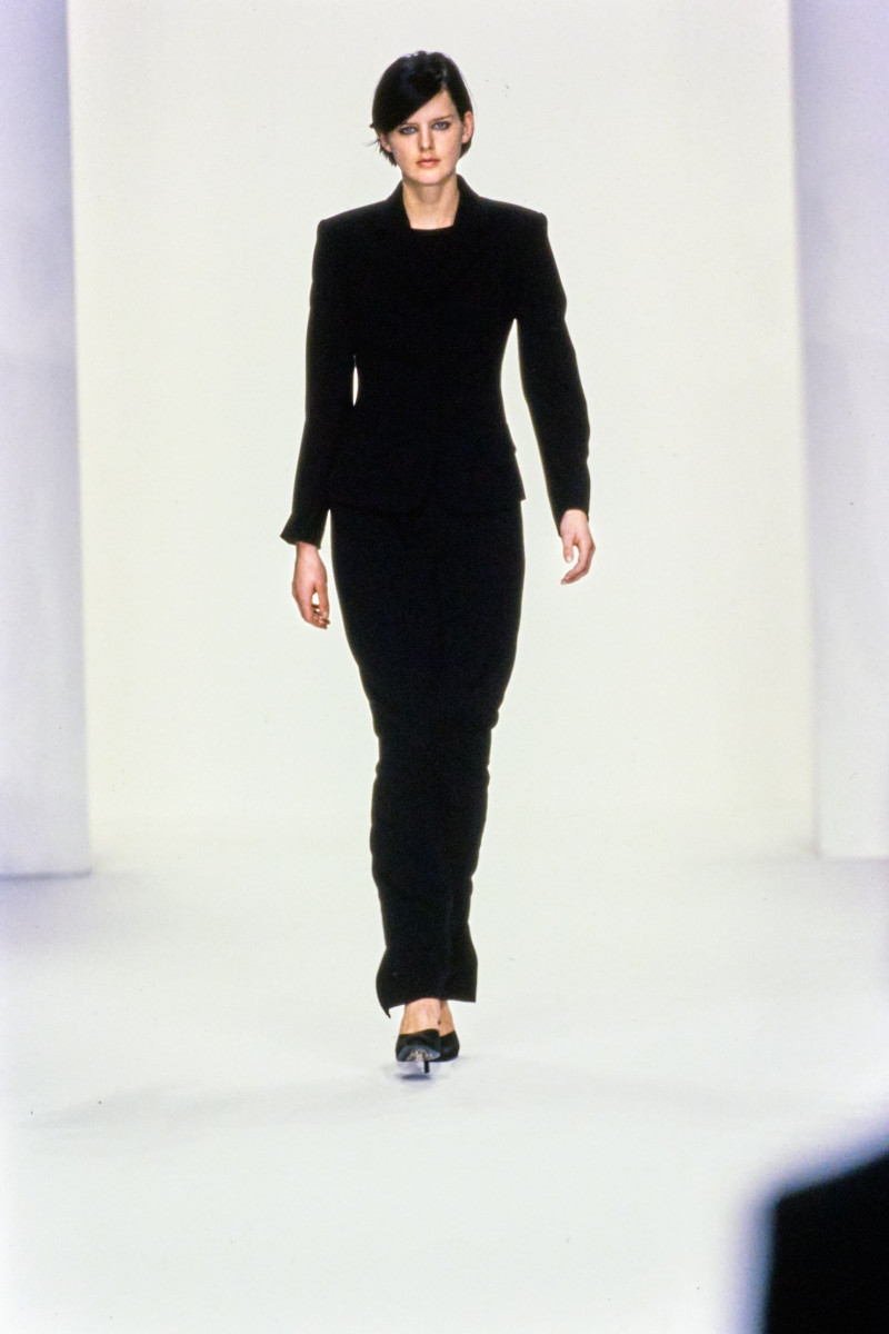 Stella Tennant featured in  the Calvin Klein 205W39NYC fashion show for Autumn/Winter 1995