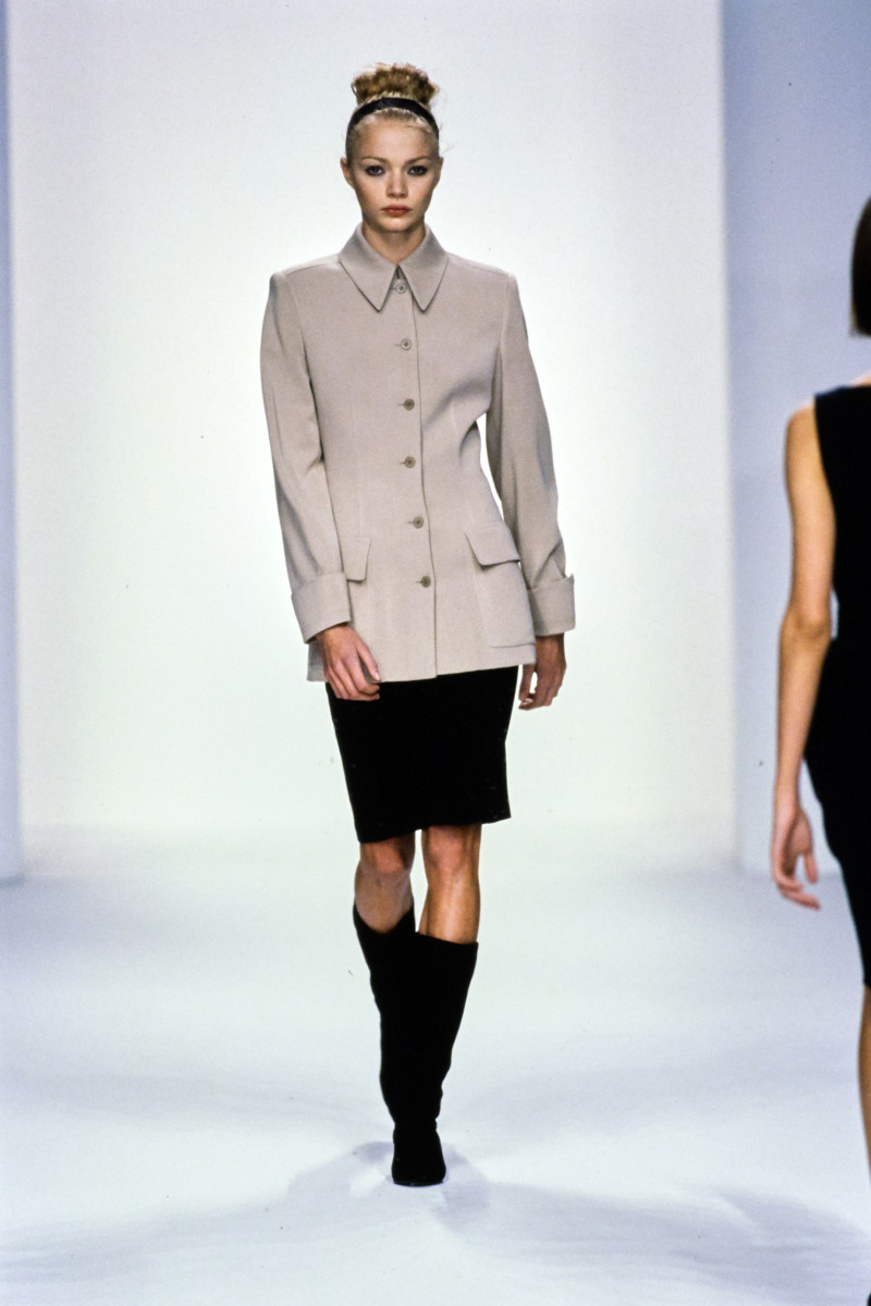Jodie Kidd featured in  the Calvin Klein 205W39NYC fashion show for Autumn/Winter 1995