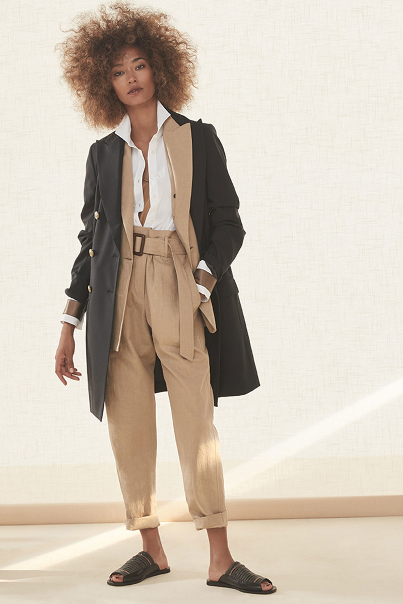 Anais Mali featured in  the Brunello Cucinelli lookbook for Spring/Summer 2019