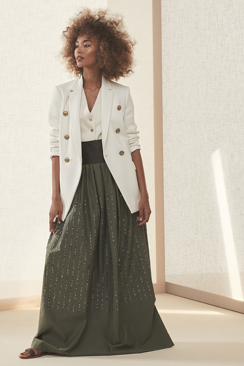 Anais Mali featured in  the Brunello Cucinelli lookbook for Spring/Summer 2019