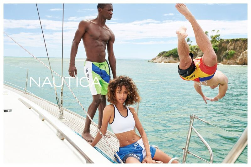 Anais Mali featured in  the Nautica advertisement for Summer 2019