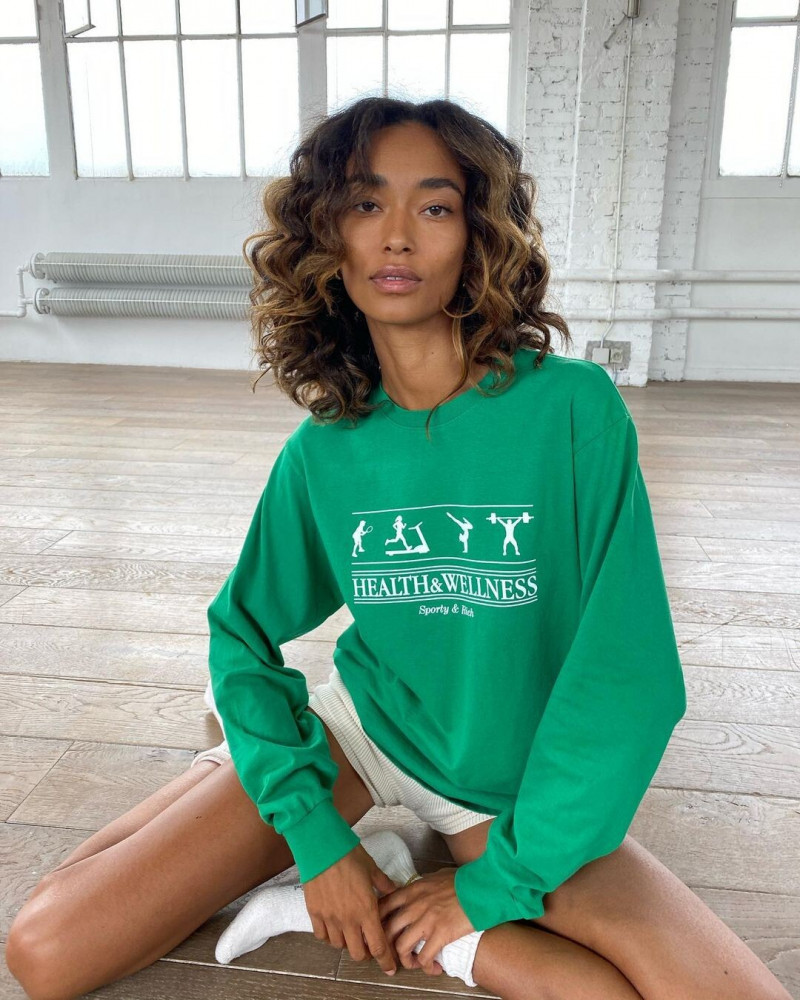 Anais Mali featured in  the Sporty & Rich Big Green Capsule  lookbook for Spring/Summer 2020