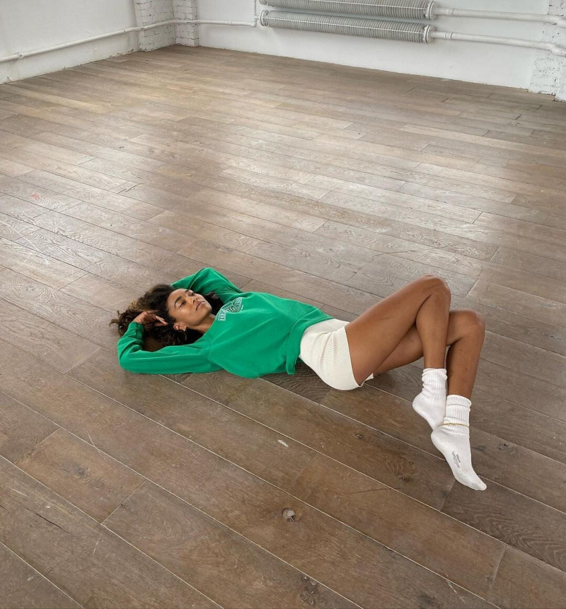 Anais Mali featured in  the Sporty & Rich Big Green Capsule  lookbook for Spring/Summer 2020