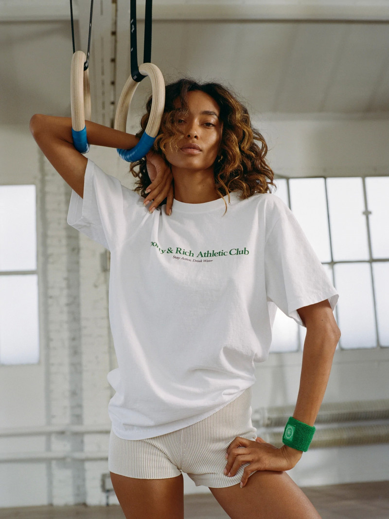 Anais Mali featured in  the Sporty & Rich Big Green Capsule  lookbook for Spring/Summer 2020