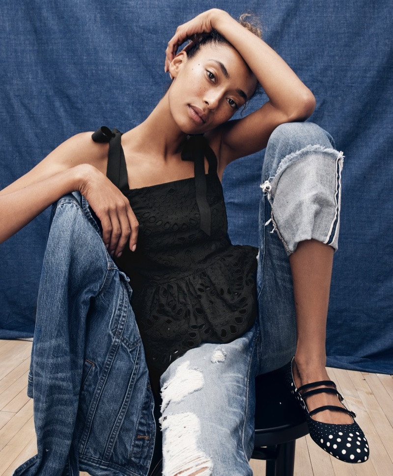 Anais Mali featured in  the J.Crew lookbook for Pre-Fall 2017