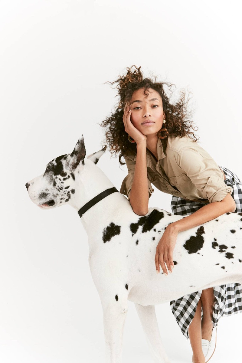 Anais Mali featured in  the J.Crew lookbook for Spring/Summer 2018