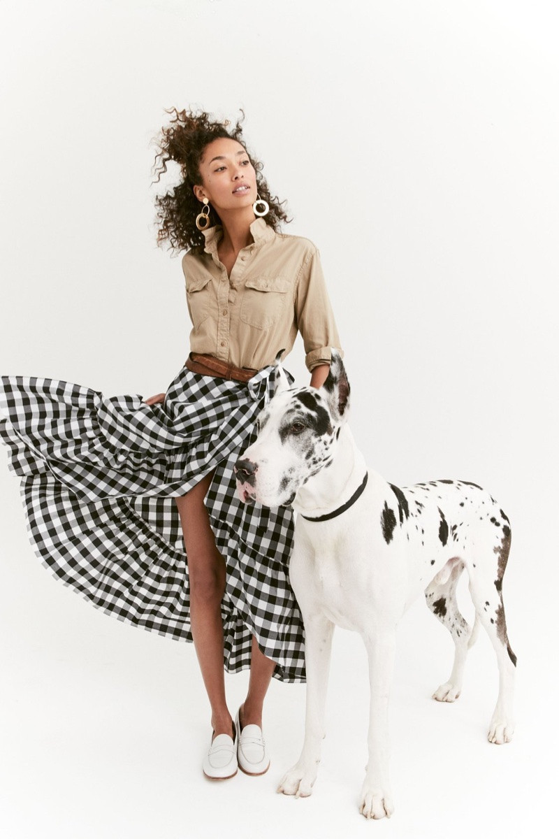 Anais Mali featured in  the J.Crew lookbook for Spring/Summer 2018