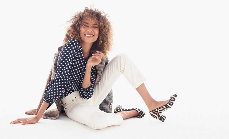 Anais Mali featured in  the J.Crew lookbook for Winter 2016