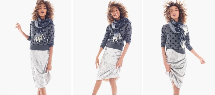Anais Mali featured in  the J.Crew lookbook for Winter 2016