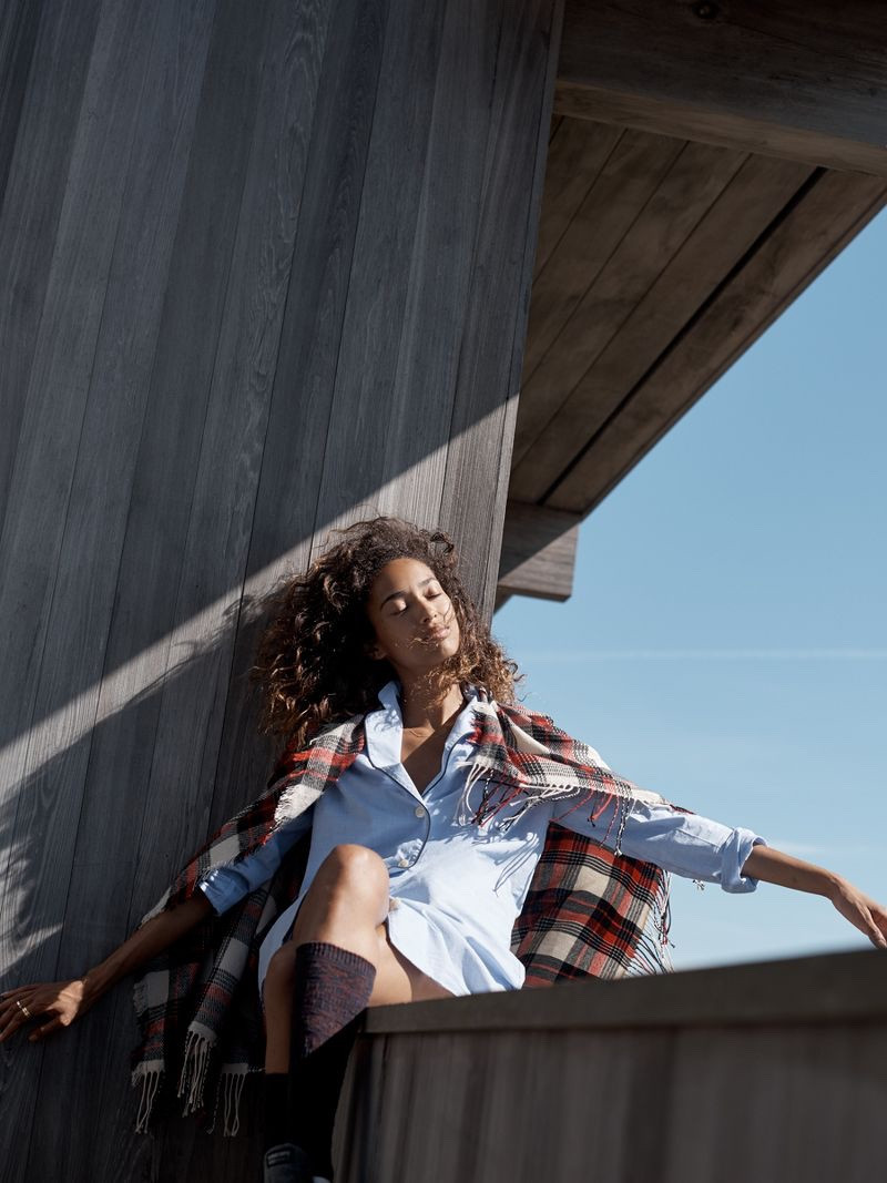 Anais Mali featured in  the Madewell lookbook for Winter 2016