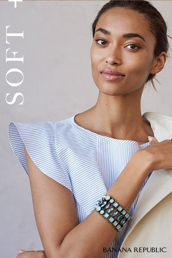 Anais Mali featured in  the Banana Republic advertisement for Spring/Summer 2016