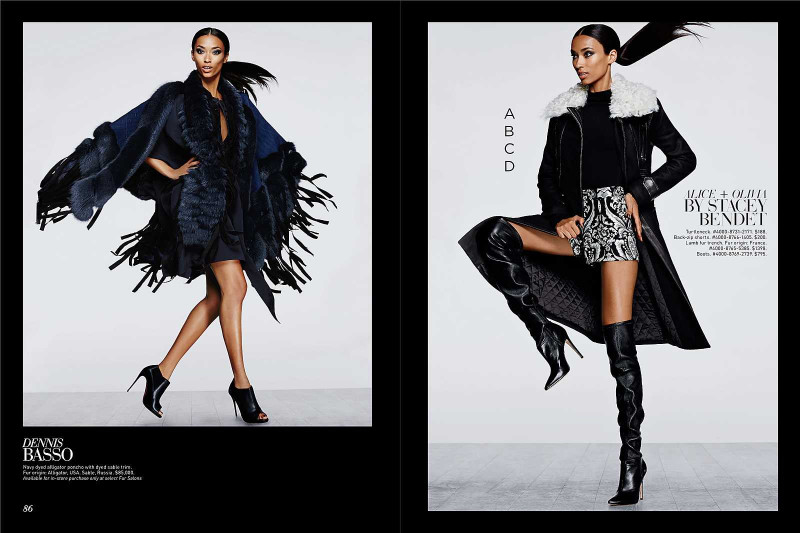 Anais Mali featured in  the Saks Fifth Avenue Dark lookbook for Fall 2015