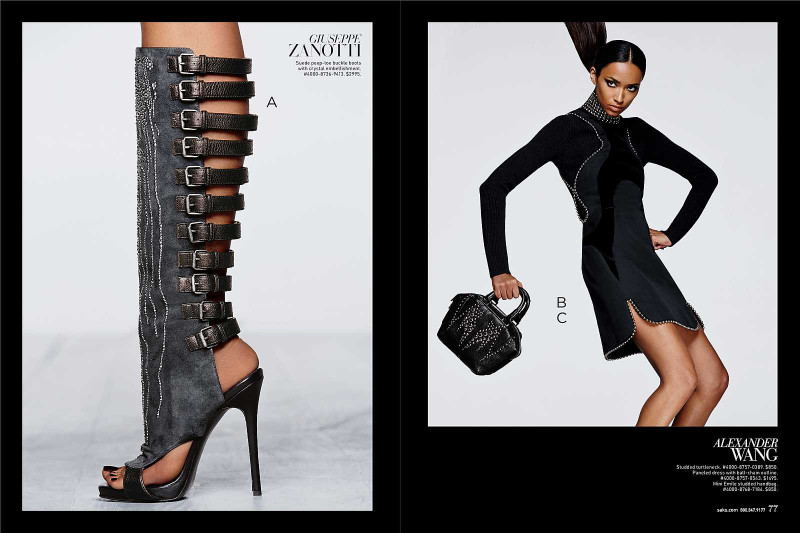 Anais Mali featured in  the Saks Fifth Avenue Dark lookbook for Fall 2015