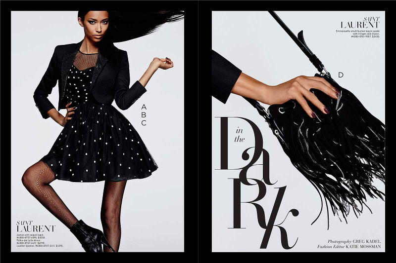 Anais Mali featured in  the Saks Fifth Avenue Dark lookbook for Fall 2015