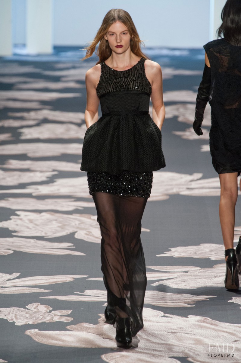 Sara Blomqvist featured in  the Vera Wang fashion show for Autumn/Winter 2013