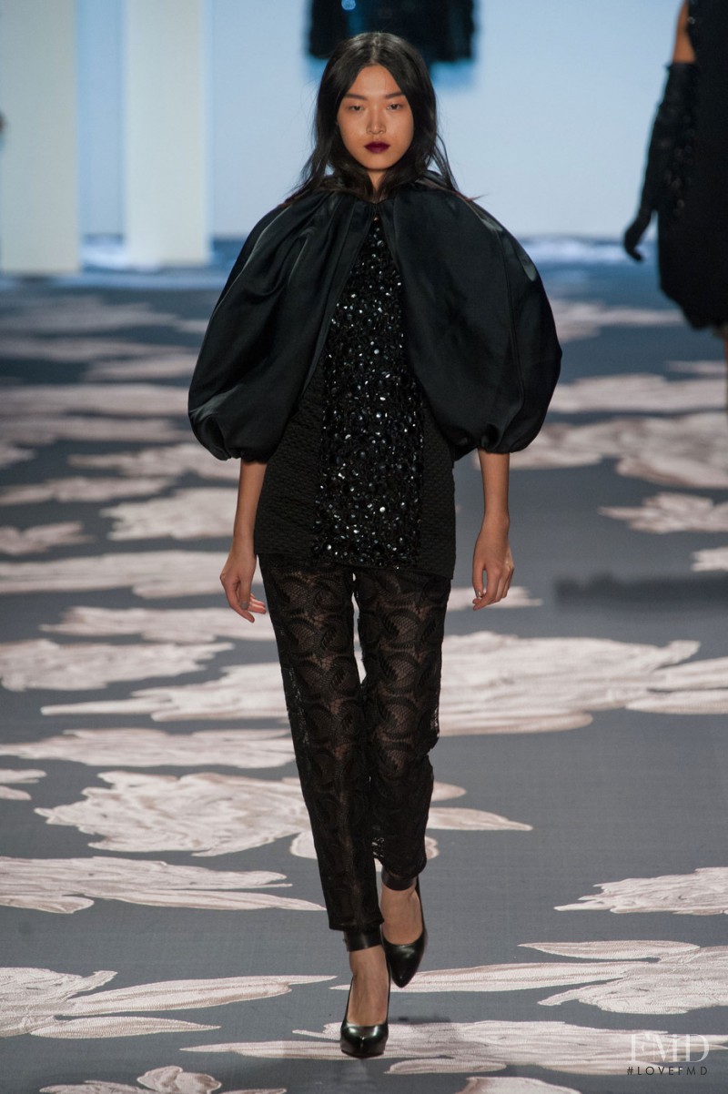 Tian Yi featured in  the Vera Wang fashion show for Autumn/Winter 2013