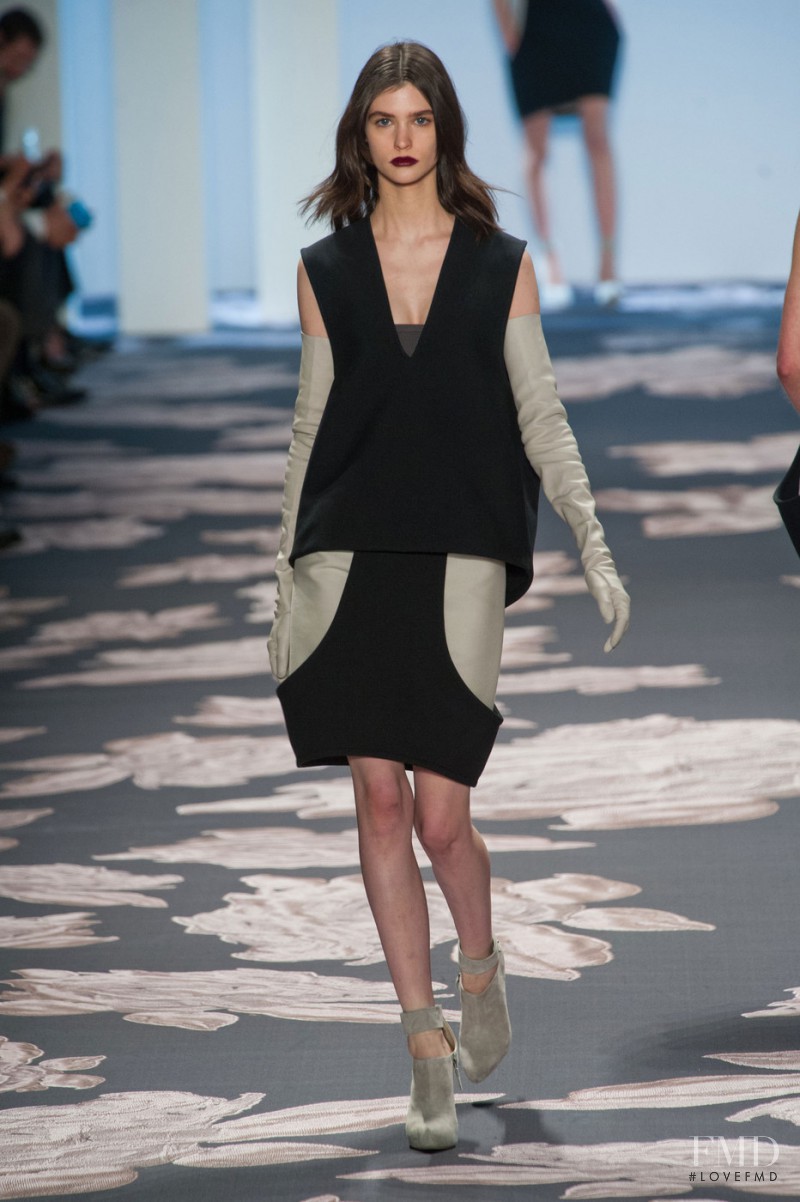 Manon Leloup featured in  the Vera Wang fashion show for Autumn/Winter 2013