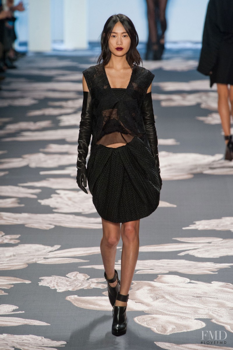 Shu Pei featured in  the Vera Wang fashion show for Autumn/Winter 2013