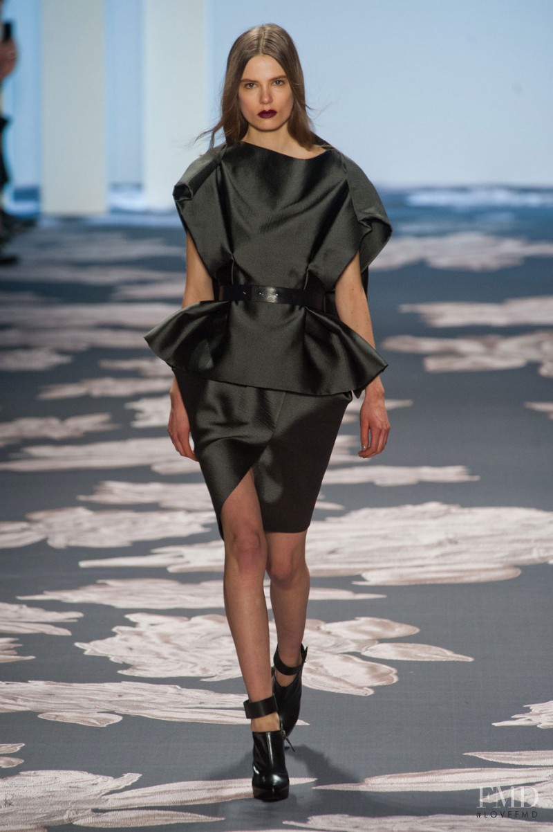 Caroline Brasch Nielsen featured in  the Vera Wang fashion show for Autumn/Winter 2013