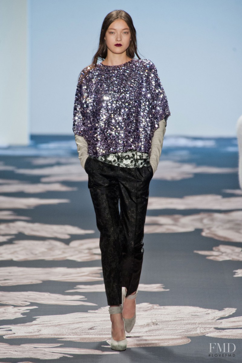 Yumi Lambert featured in  the Vera Wang fashion show for Autumn/Winter 2013