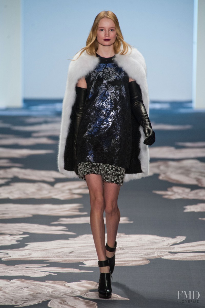 Maud Welzen featured in  the Vera Wang fashion show for Autumn/Winter 2013