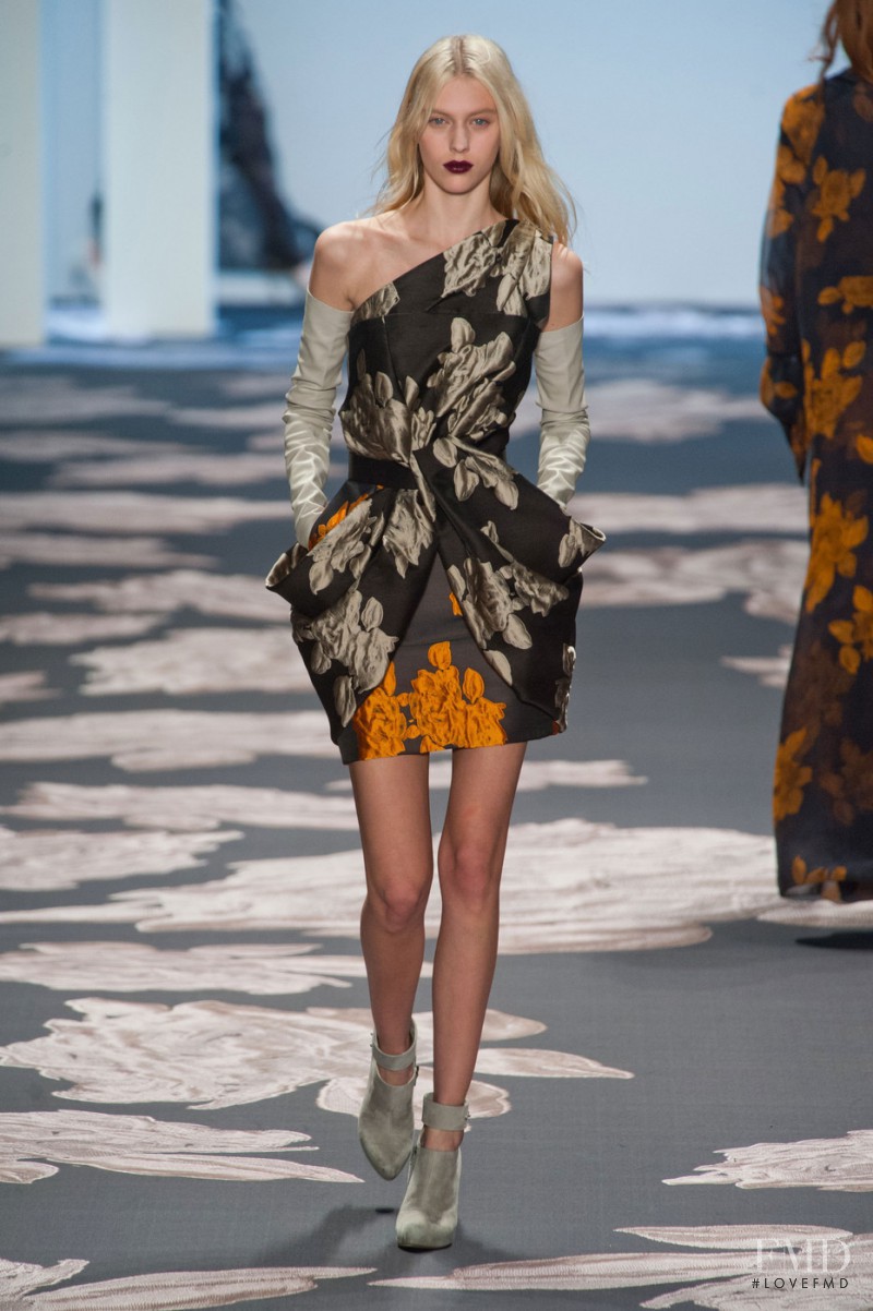 Juliana Schurig featured in  the Vera Wang fashion show for Autumn/Winter 2013