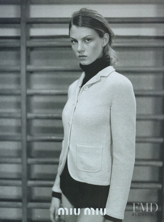 Angela Lindvall featured in  the Miu Miu advertisement for Spring/Summer 1997