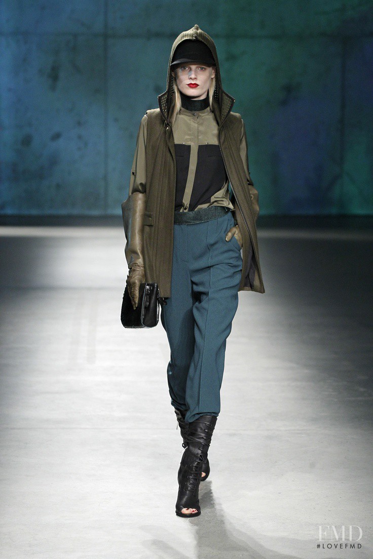 Hanne Gaby Odiele featured in  the Kenneth Cole fashion show for Autumn/Winter 2013