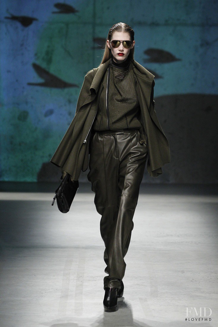 Irina Nikolaeva featured in  the Kenneth Cole fashion show for Autumn/Winter 2013