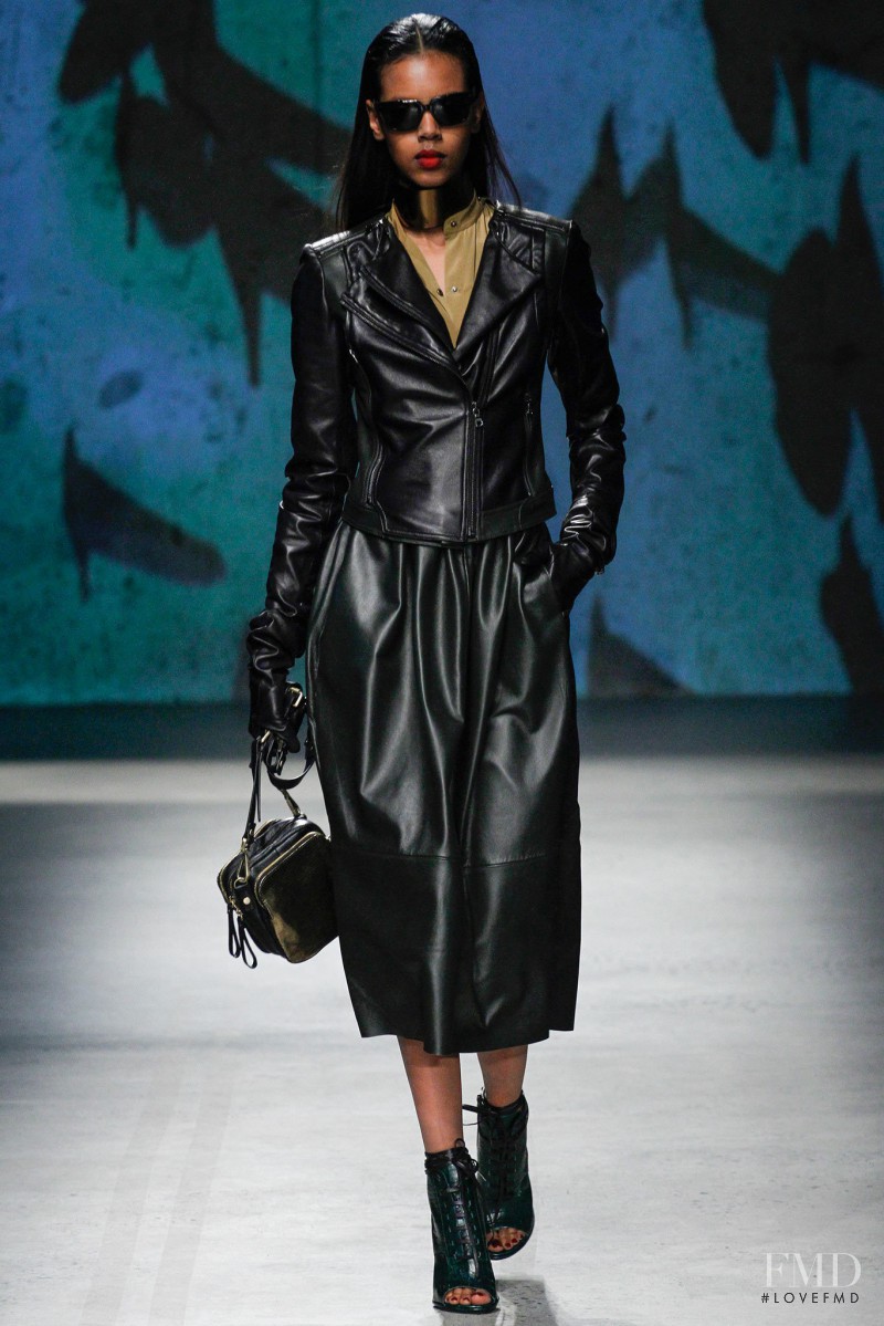 Grace Mahary featured in  the Kenneth Cole fashion show for Autumn/Winter 2013