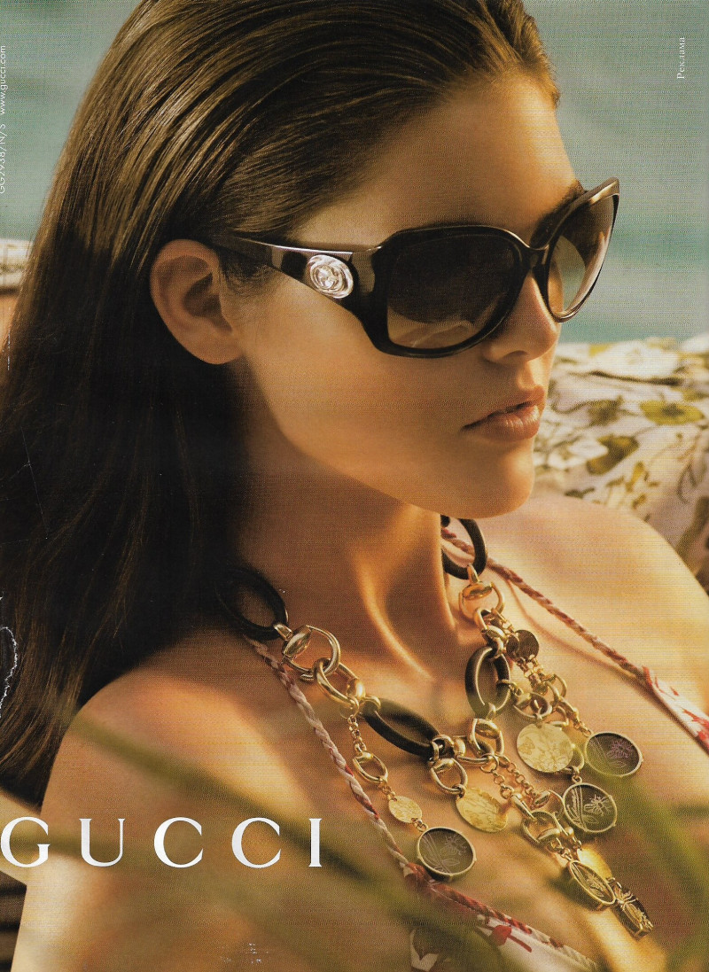 Hilary Rhoda featured in  the Gucci Eyewear advertisement for Autumn/Winter 2006