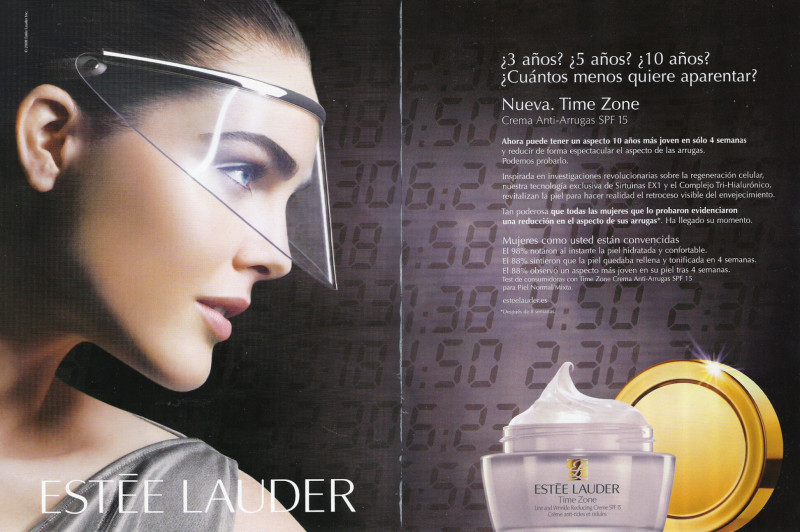 Hilary Rhoda featured in  the Estée Lauder Time Zone advertisement for Autumn/Winter 2009