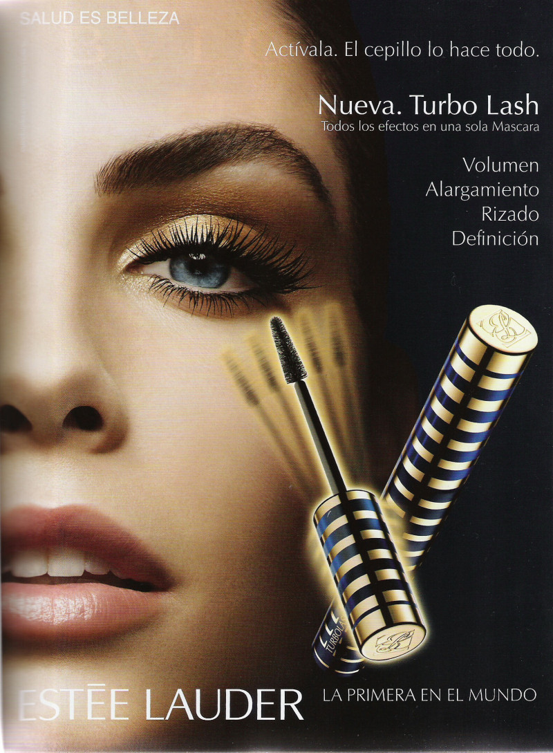 Hilary Rhoda featured in  the Estée Lauder Turbo Lash Mascara advertisement for Autumn/Winter 2009