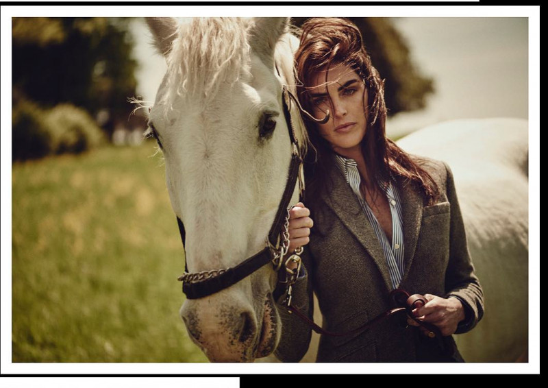 Hilary Rhoda featured in  the Lauren by Ralph Lauren advertisement for Spring/Summer 2018