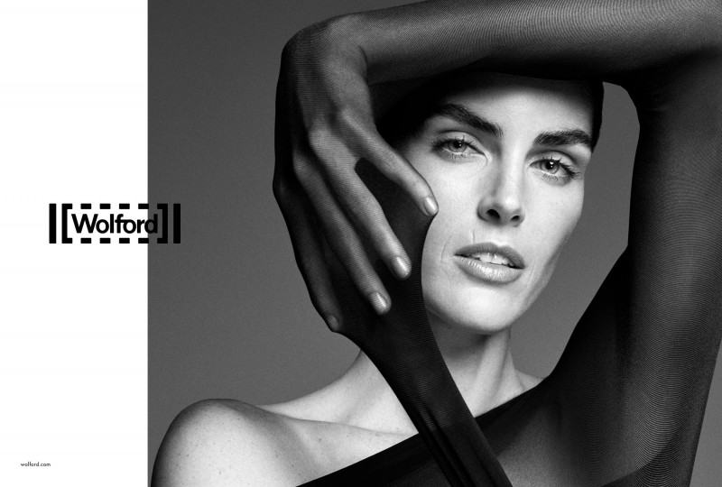 Hilary Rhoda featured in  the Wolford advertisement for Spring/Summer 2018