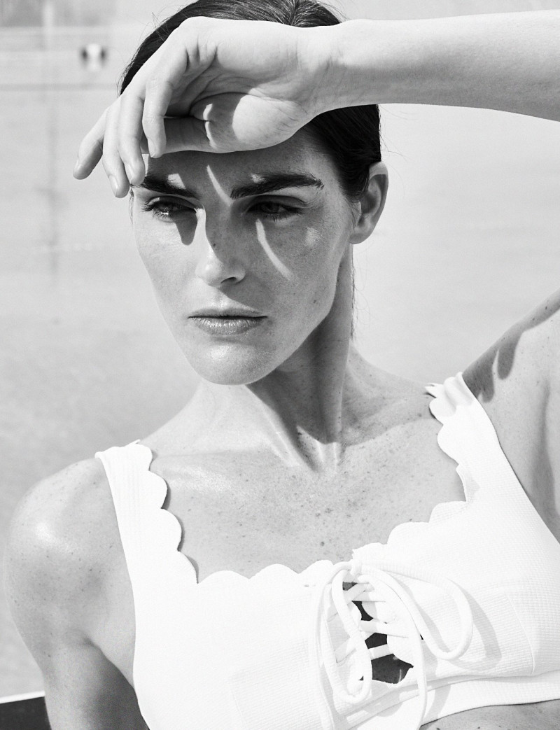 Hilary Rhoda featured in  the The Line advertisement for Spring/Summer 2018