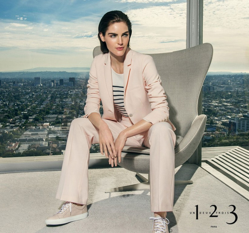 Hilary Rhoda featured in  the Maison 1.2.3 Paris advertisement for Pre-Fall 2017