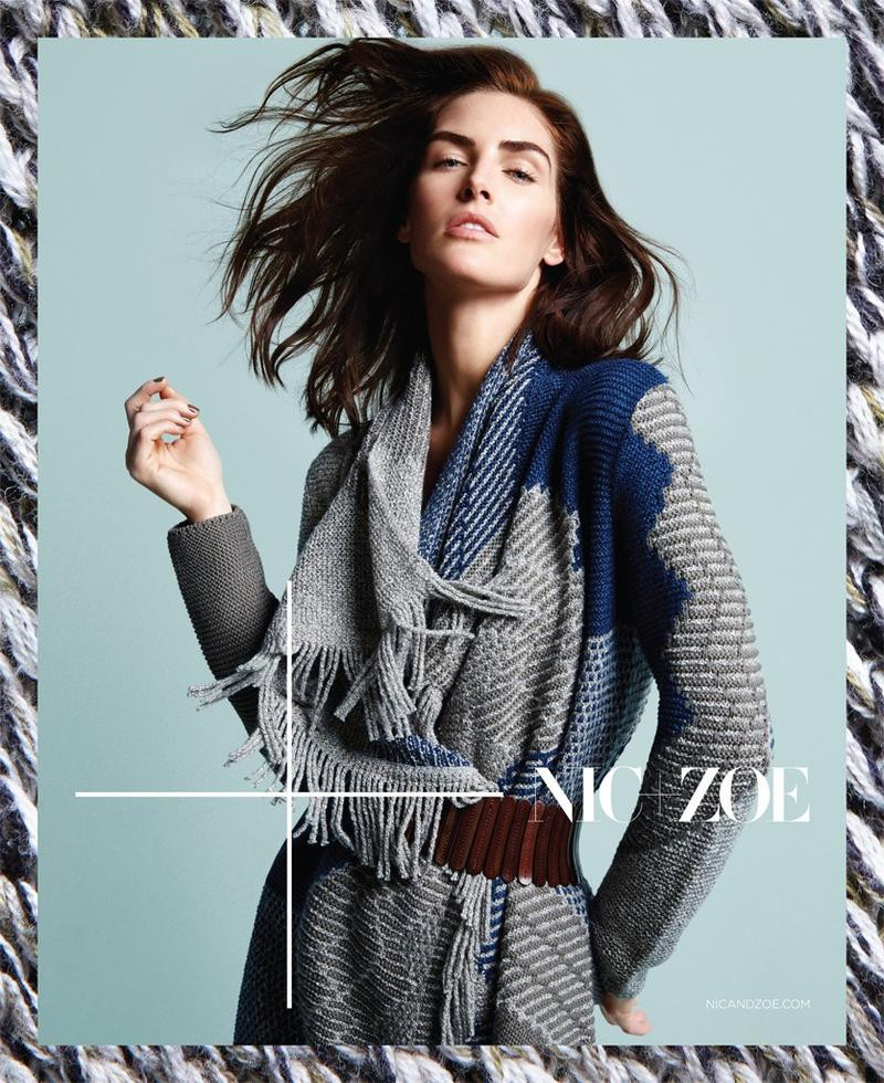 Hilary Rhoda featured in  the Nic & Zoe advertisement for Autumn/Winter 2015