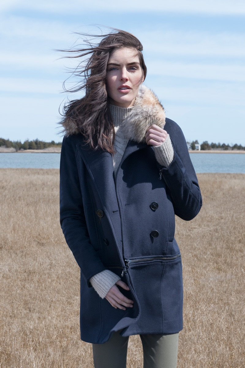 Hilary Rhoda featured in  the Veronica Beard advertisement for Autumn/Winter 2016