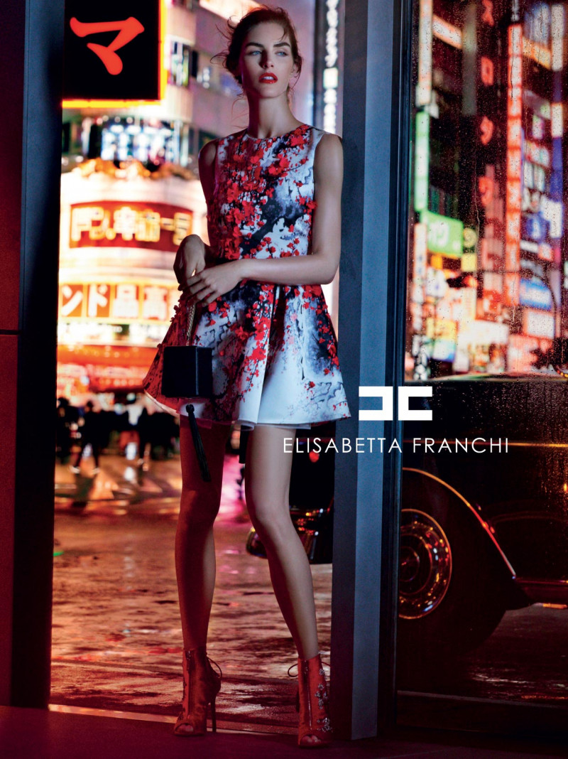 Hilary Rhoda featured in  the Elisabetta Franchi advertisement for Autumn/Winter 2015