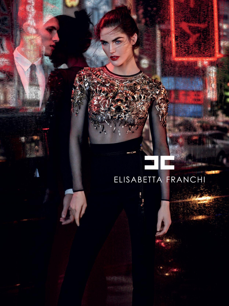 Hilary Rhoda featured in  the Elisabetta Franchi advertisement for Autumn/Winter 2015