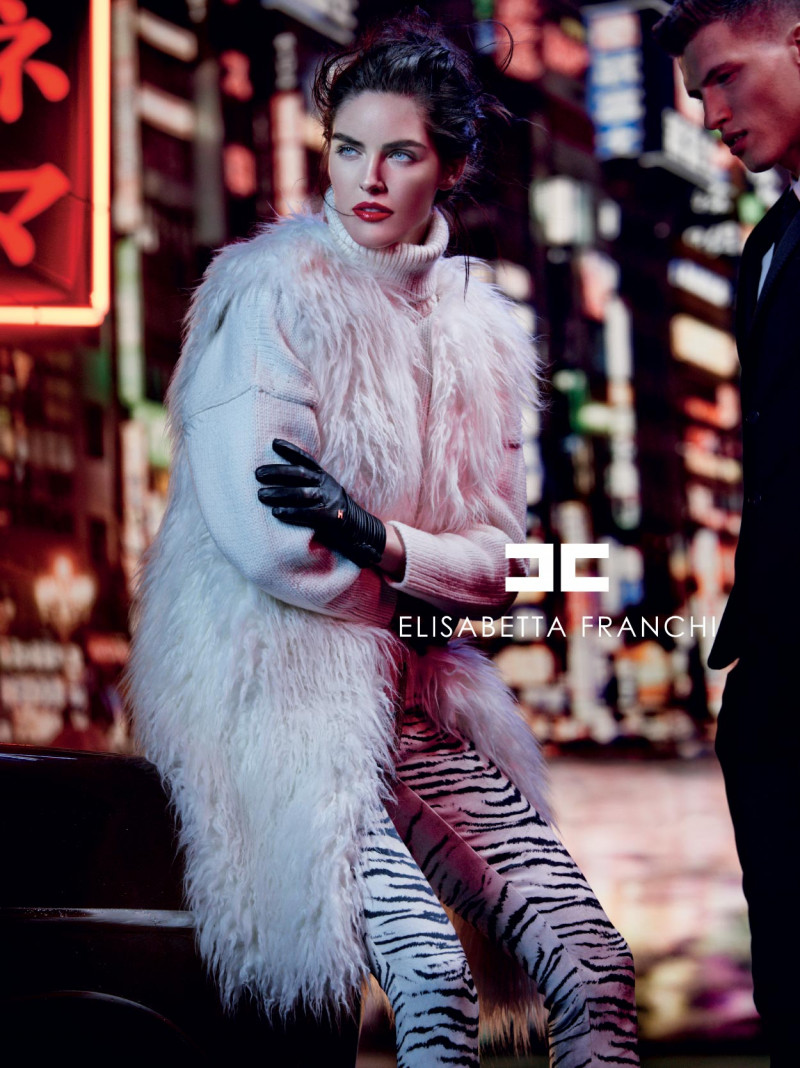 Hilary Rhoda featured in  the Elisabetta Franchi advertisement for Autumn/Winter 2015