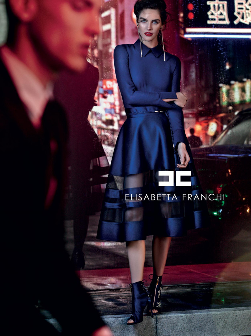 Hilary Rhoda featured in  the Elisabetta Franchi advertisement for Autumn/Winter 2015