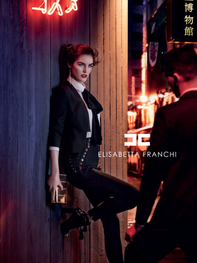 Hilary Rhoda featured in  the Elisabetta Franchi advertisement for Autumn/Winter 2015