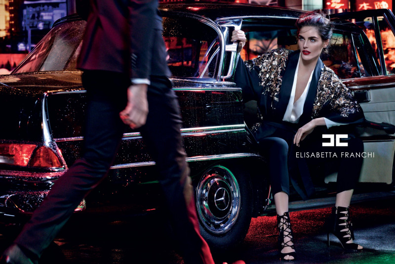 Hilary Rhoda featured in  the Elisabetta Franchi advertisement for Autumn/Winter 2015